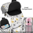 thumbnail image 4 of Sling Backpack,Multicolor Christmas Pattern Sling Bag with Water Bottle Holder,Waterproof Sling Bag for Men/Women with Headphone Jack for Hiking,Travel, 4 of 6