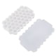 thumbnail image 4 of Molde flexible de silicona con forma de panal para hielo, 37 rejillas, para preparar cubitos de hielo caseros, color blanco, con tapa., 4 of 14