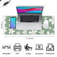 thumbnail image 5 of Daisy Flower Vintage Gaming Desk Mat - 31.5x11.8 inch Extended Mouse Pad, Non-Slip Rubber Base, Stitched Edges for Office & Gaming - Get in the Game, 5 of 7