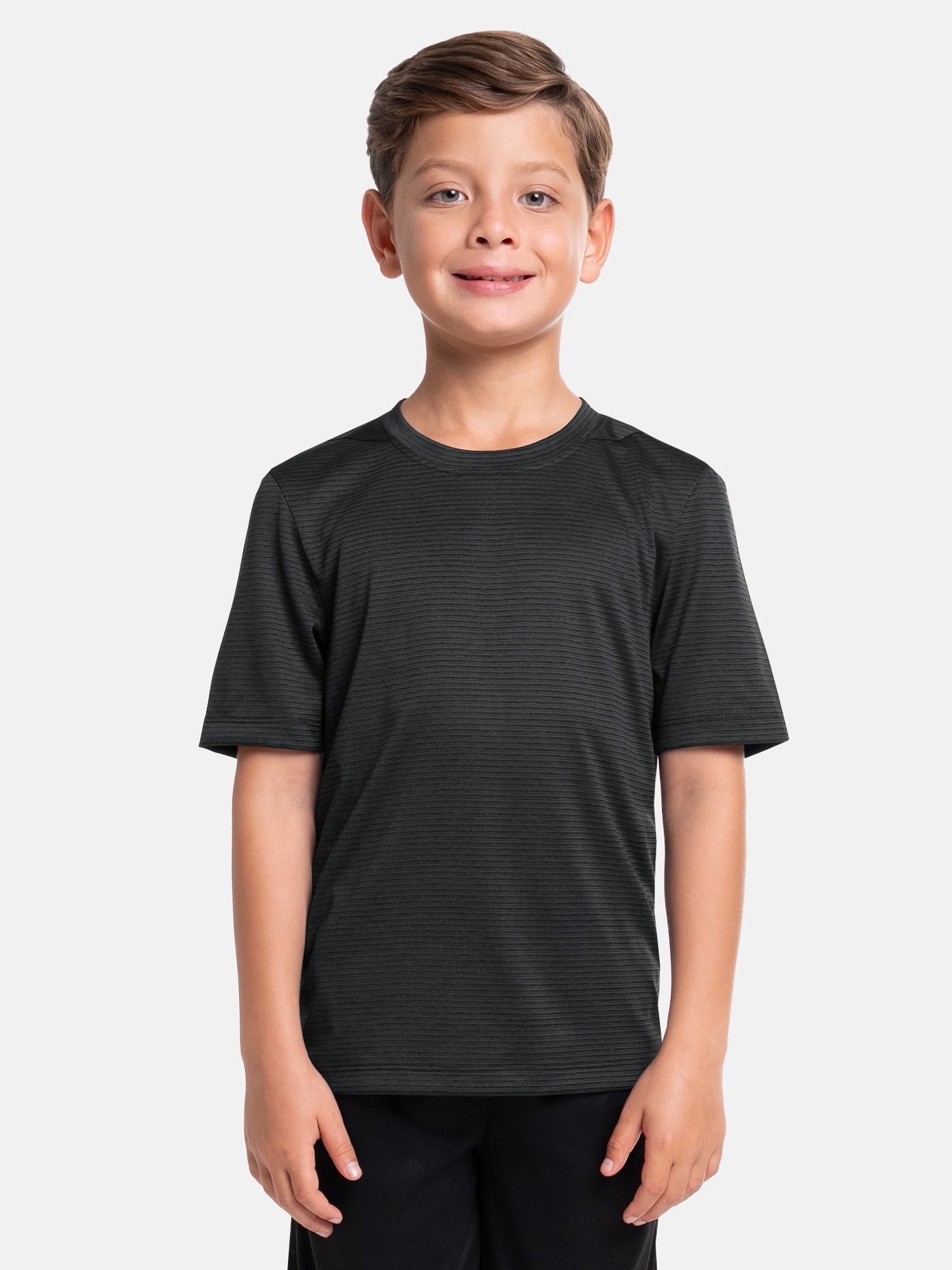 Athletic Works Boy's Short Sleeve Core Active T-Shirt 2-Pack, Sizes 4-18 & Husky