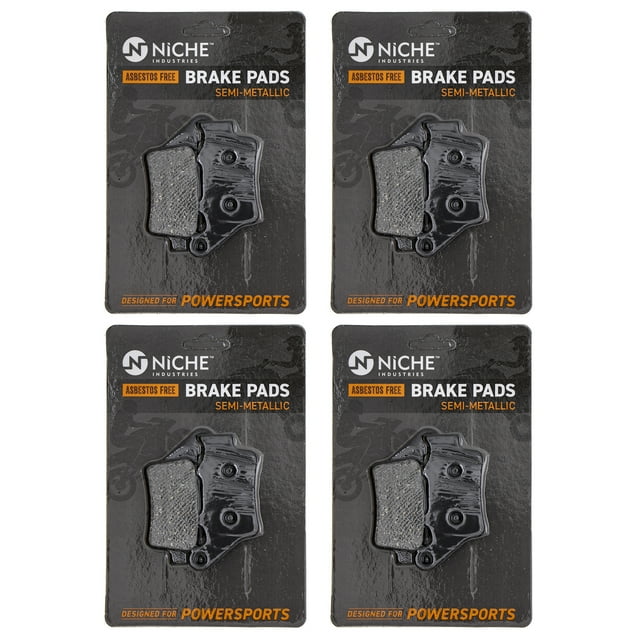 Niche Brake Pad Set for KTM 400 Semi-Metallic Motorcycle 4 Pack 519-KPA2387D