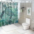 thumbnail image 7 of Orinice Sea Turtle Shower Curtain, Blue Teal Ocean Beach Decor Bathroom Curtains, Nautical Coastal Fish Beachy Summer Animal Seashell Kids Theme Waterproof Fabric Shower Curtain Set with Hook 60x72, 7 of 7