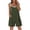 Army Green, variant on Summer Rompers for Women Casual Spaghetti Straps Short Overalls with Pockets Sleeveless Beach Shorts Jumpsuit (2XL, Wine)