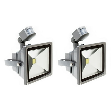 

2X Warm White LED Spotlight Floodlight Spotlight Floodlight with LED Lighting and PIR Motion Sensor (10 Watts)