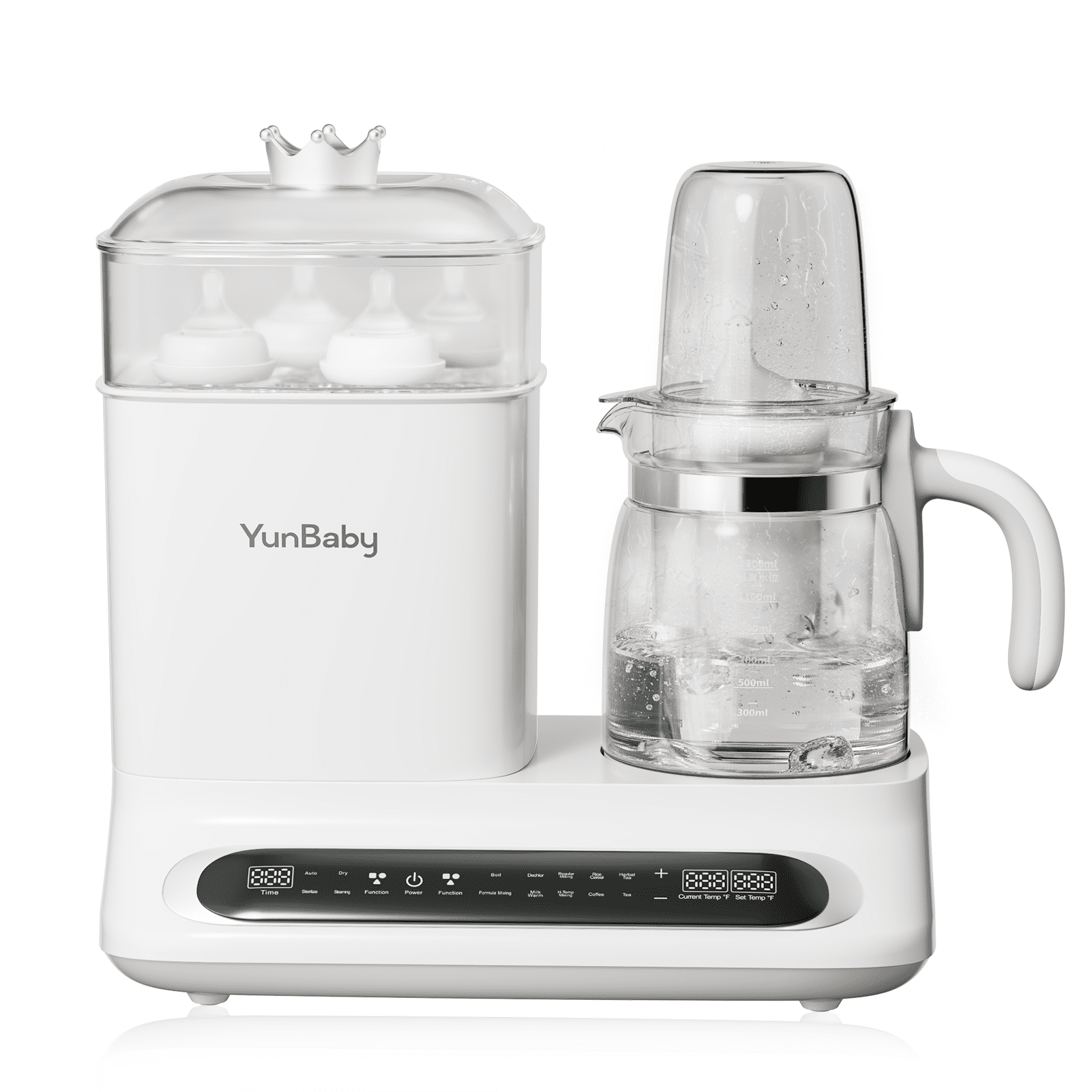 YunBaby Baby Bottle Warmer & Sterilizer, 44oz Formula Kettle with Drying & Steam, Multi-Function Bottle Warmer for Breastmilk, Food & Baby Essentials