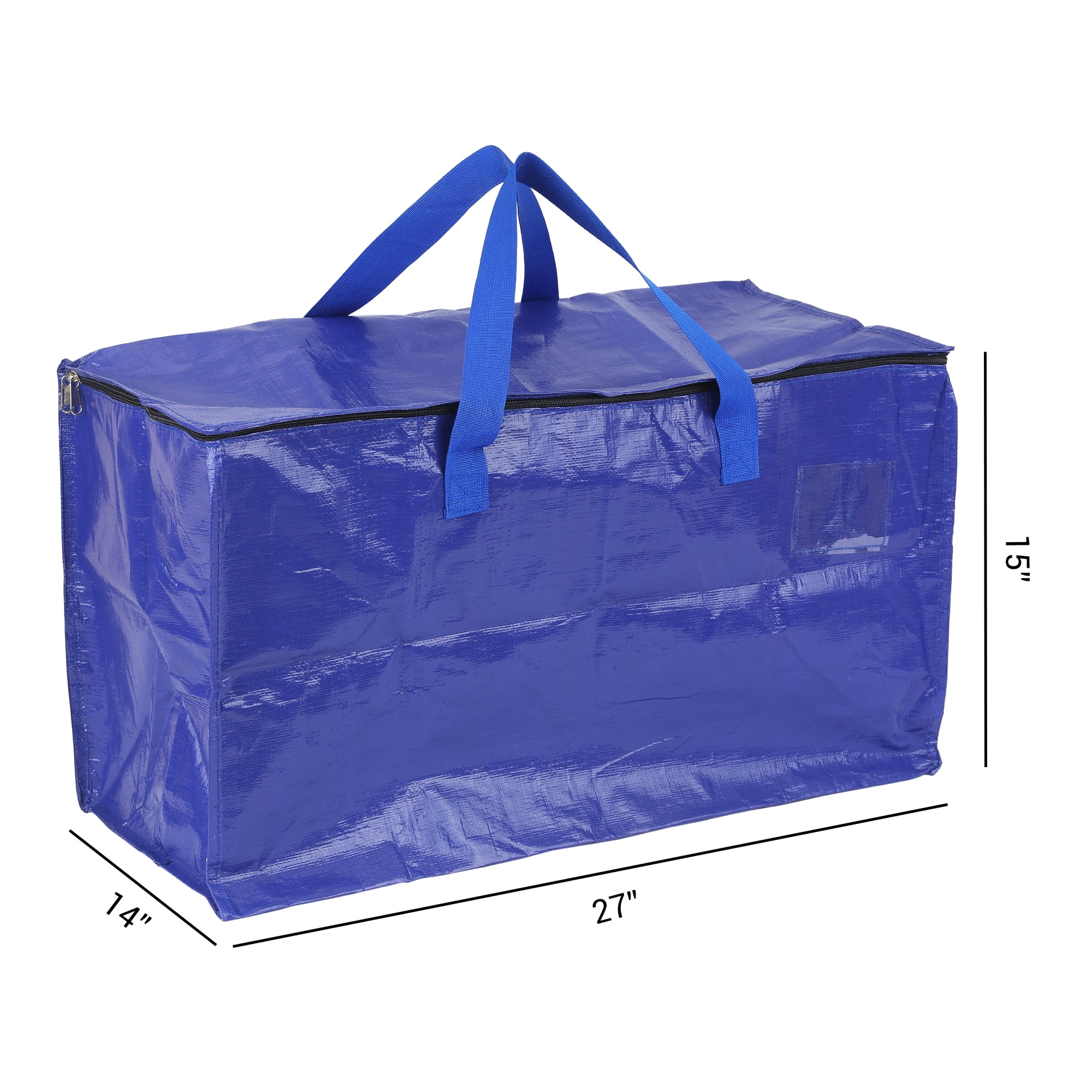 Unique Bargains 1 Pack Clothes Storage Bags Moving Bags Blue 27*14*15in