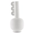 thumbnail image 1 of Currey and Company Happy 14"H Ceramic Vase 6.5"W White Decor 1200-0399, 1 of 2