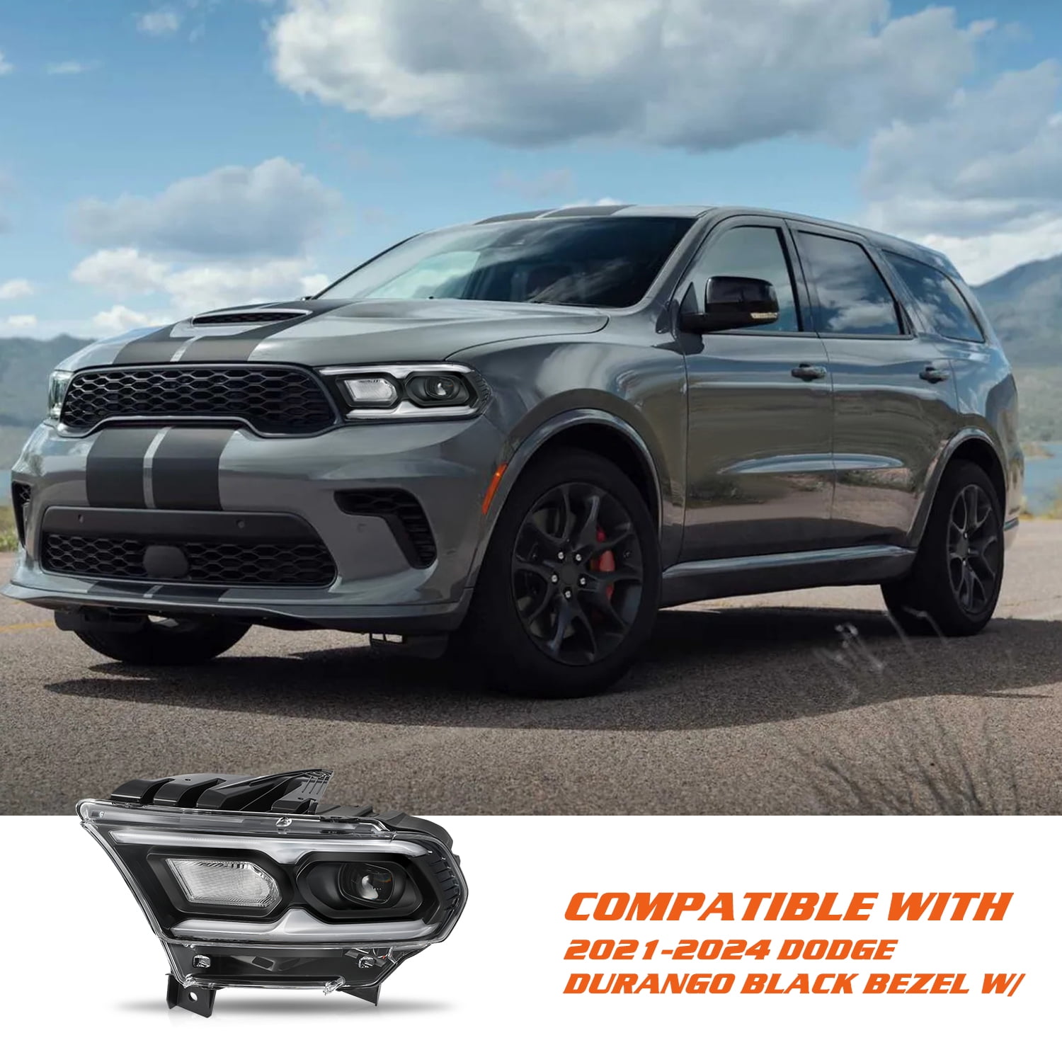 Driver Side For 2021-2024 Dodge Durango Halogen Turn Signal W/LED Headlights