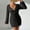Black, variant on Ovbmpzd Summer Swimsuit Coverups for Women Keyhole Long Sleeves Bikini Black Bathing Suit Sexy Hollowed Beach Dresses