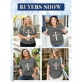 thumbnail image 5 of XCHQRTI Christian Shirts for Women Plus Size Tshirts Cross Faith Shirt Short Sleeve Oversized Graphic Tee, 5 of 10
