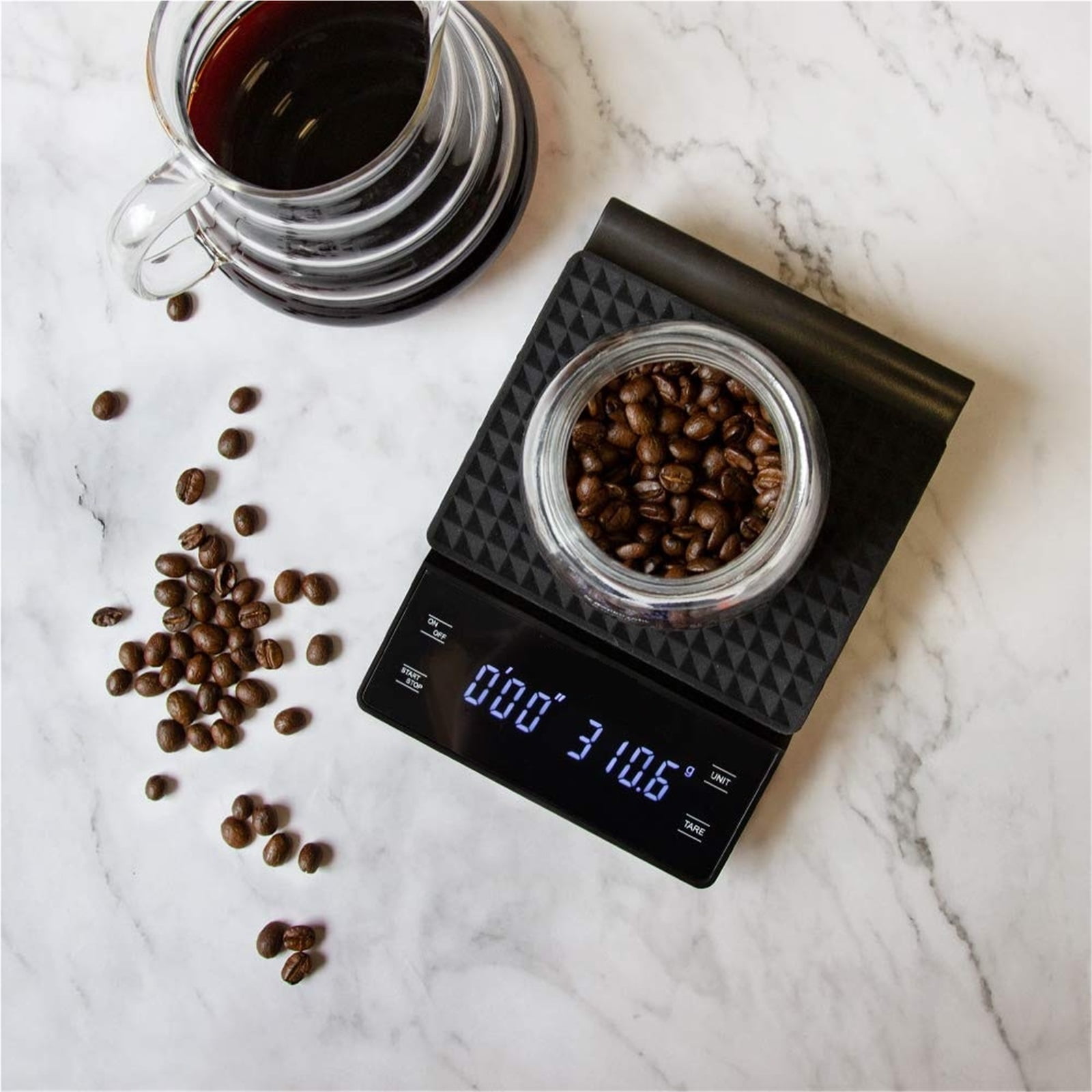 Kitchen Coffee Scale Digital Multifunction Weighing Scale 3kg/0.1g LCD Display ,Precise Weight