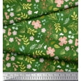 thumbnail image 3 of Soimoi Green Cotton Duck Fabric Leaf Floral Print Fabric by Yard 42 Inch Wide, 3 of 3