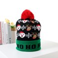 thumbnail image 1 of Gorro navideño de moda para otoño e invierno, gorro de punto con luz LED, colorido, luminoso, cálido, para adultos, con gorro de bola, 1 of 4
