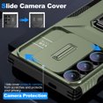 thumbnail image 3 of Dteck for Samsung Galaxy S24 Ultra Case with Slide Camera Cover,Magnetic Rotated Kickstand Rubber Case Hard PC Camera Protection Military Grade Shockproof Heavy Duty Protective Cover,Darkgreen, 3 of 8