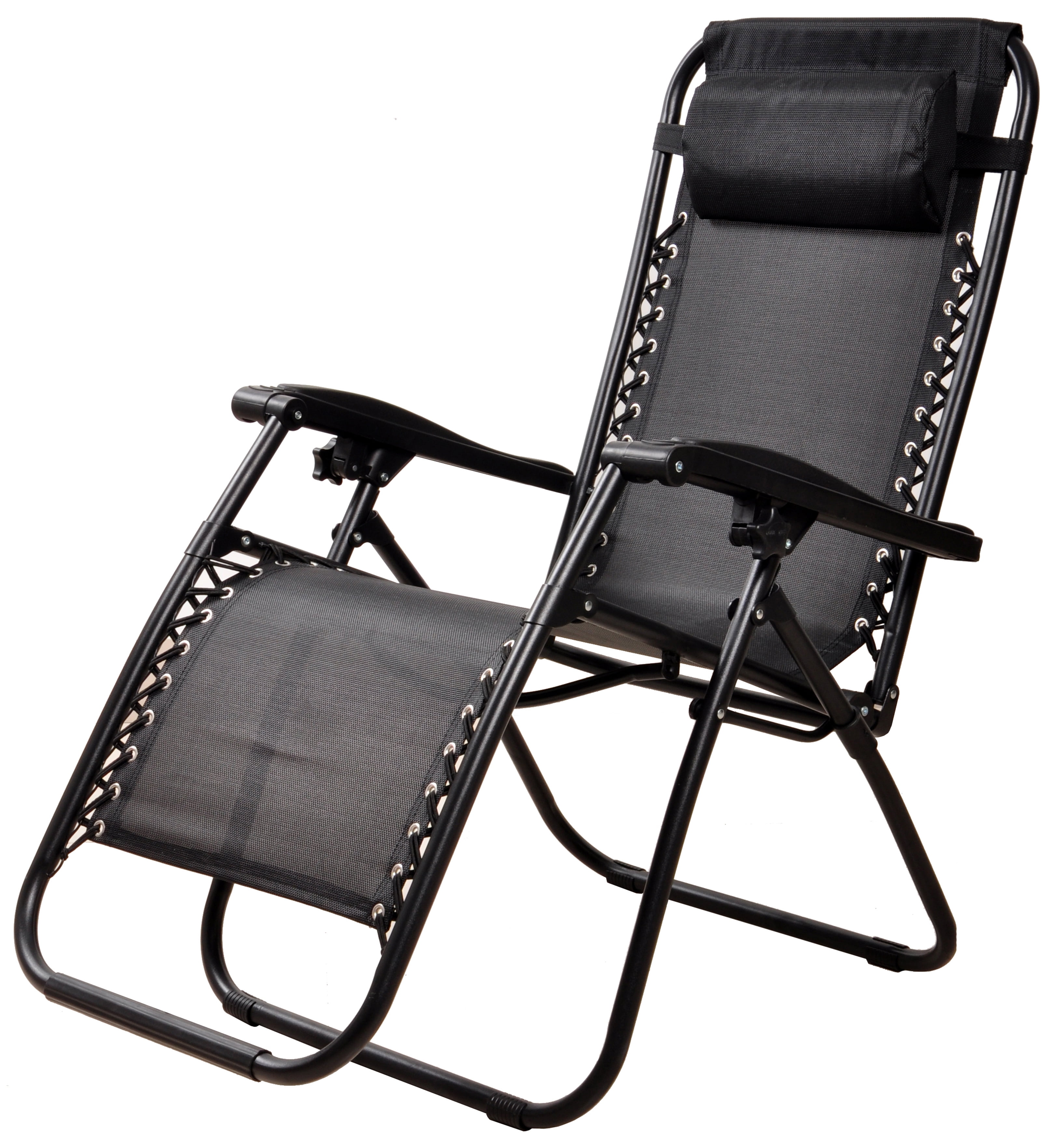 FlexWave Outdoor Reclining Lounge Chair Set, Zero Gravity Chairs,1 Piece/Set or 2 Piece/Set,with Headrest & Cup Holder, Foldable,for Lawn, Poolside, Beach, Camping