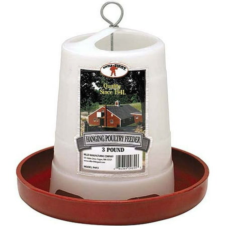 Miller Manufacturing 3-lb Plastic Hanging Poultry Feeder