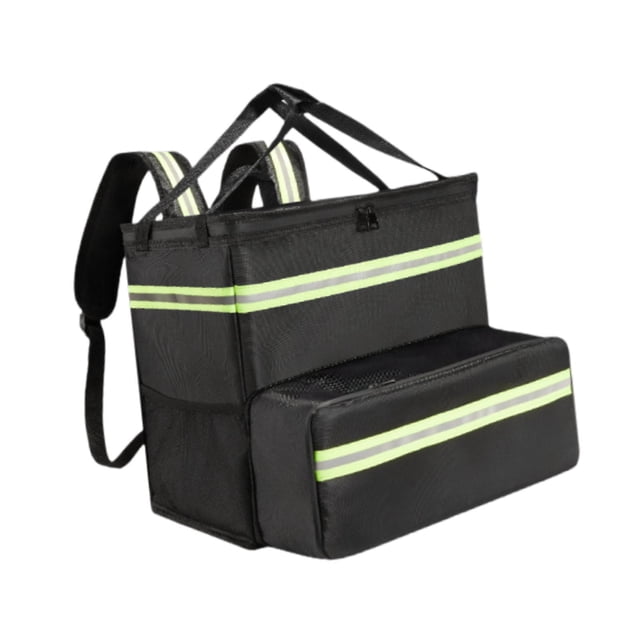 pitrice Sac à Dos Pizza Extensible Robuste Léger Sac à Dos Alimentaire Extensible Livraison Verte Extensible Vert 40x37CM