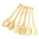 thumbnail image 1 of KYWHSGABRS - Juego de cucharas de madera antiadherentes para cocinar, de teca natural, antirayaduras (paquete de 6), 1 of 2