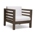 thumbnail image 6 of Tcbosik Outdoor Club Chair with Cushion, Single Sofa Chair with Wood Frame, Modern Armchair for Patio, Garden, Balcony, Backyard, Grey+White, 6 of 10