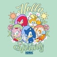 thumbnail image 2 of Girls Sonic the Hedgehog Hello Spring Faces T Shirt, 2 of 5
