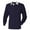Navy, variant on Front Row Kids Big Boys Long Sleeve Plain Rugby Sports Polo Shirt (Pack of 2)