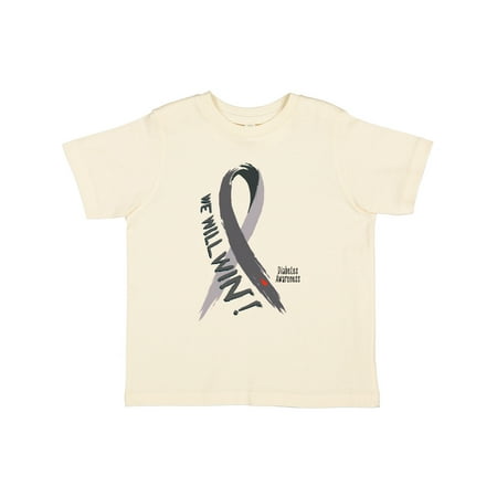 

Inktastic We Will Win Diabetes Awareness with Ribbon Gift Toddler Boy or Toddler Girl T-Shirt