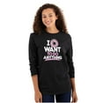 thumbnail image 3 of I Donut Want to Do Anything Funny Pun Plus Size Long Sleeve Graphic Tee Shirt Brisco Brands 2X, 3 of 5