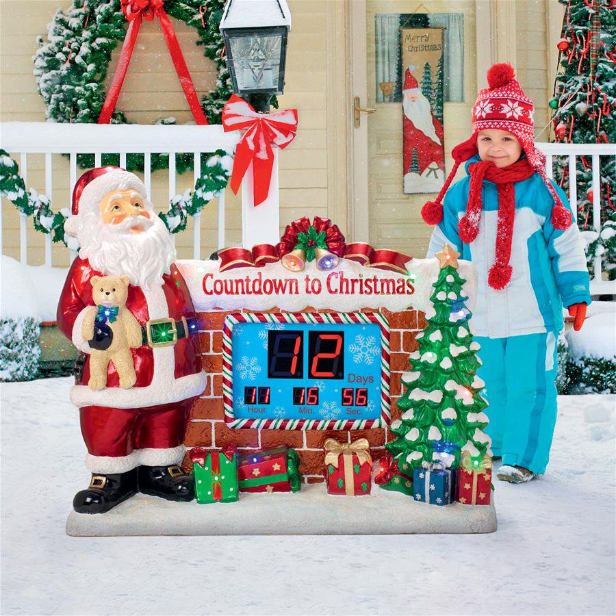 Design Toscano Santa's Countdown to Christmas LCD Display