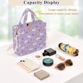 thumbnail image 3 of FORMRS Womens Corduroy Tote Bag Crossbody Shoulder Purse Handbag with Detachable Strap, Purple Cartoon Rabbit Pattern, 3 of 5