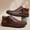 Brown, variant on HAJWOH The First Young Shoes Men, Men’S Handmade Premium Leather Slip-On Driving Boots Travel & Outdoor Gray US-8(EU-41)