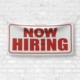 thumbnail image 4 of Now Hiring 13 oz Heavy Duty Vinyl Banner Outdoor/Indoor Help Wanted Sign for Business, Storefront, Advertising Multiple Sizes & Colors Single-Sided with Metal Grommets (5x1.5 Ft, White & Red), 4 of 6
