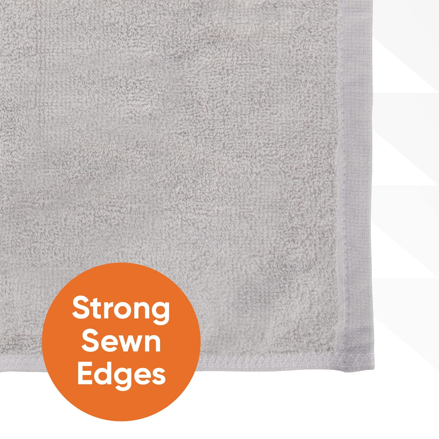 Superio Cotton Terry Washcloths Grey Towels 100% Cotton Cleaning Cloth 16" Rags Wash Clothes for Body and Face, Spa Towels, Multi Purpose (18, 16"x16")