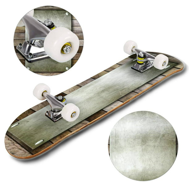 Følelse dine klik steel metal plate background Outdoor Skateboard Longboards 31"x8" Pro  Complete Skate Board Cruiser - Walmart.com