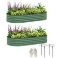 thumbnail image 1 of Outsunny Raised Garden Bed, 6' x 3' x 1' Galvanized Planter Box, Light Green, 1 of 10