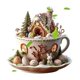 thumbnail image 1 of Llavero De Café Con Colgante Acrílico Para Espejo De Coche O Mochila. Lindo Diseño De Bebida., 1 of 9