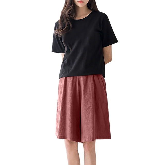 JIUKE Women Lounge Shorts Elastic High Waisted Drawstring Summer Beach Lightweight Shorts with Pockets
