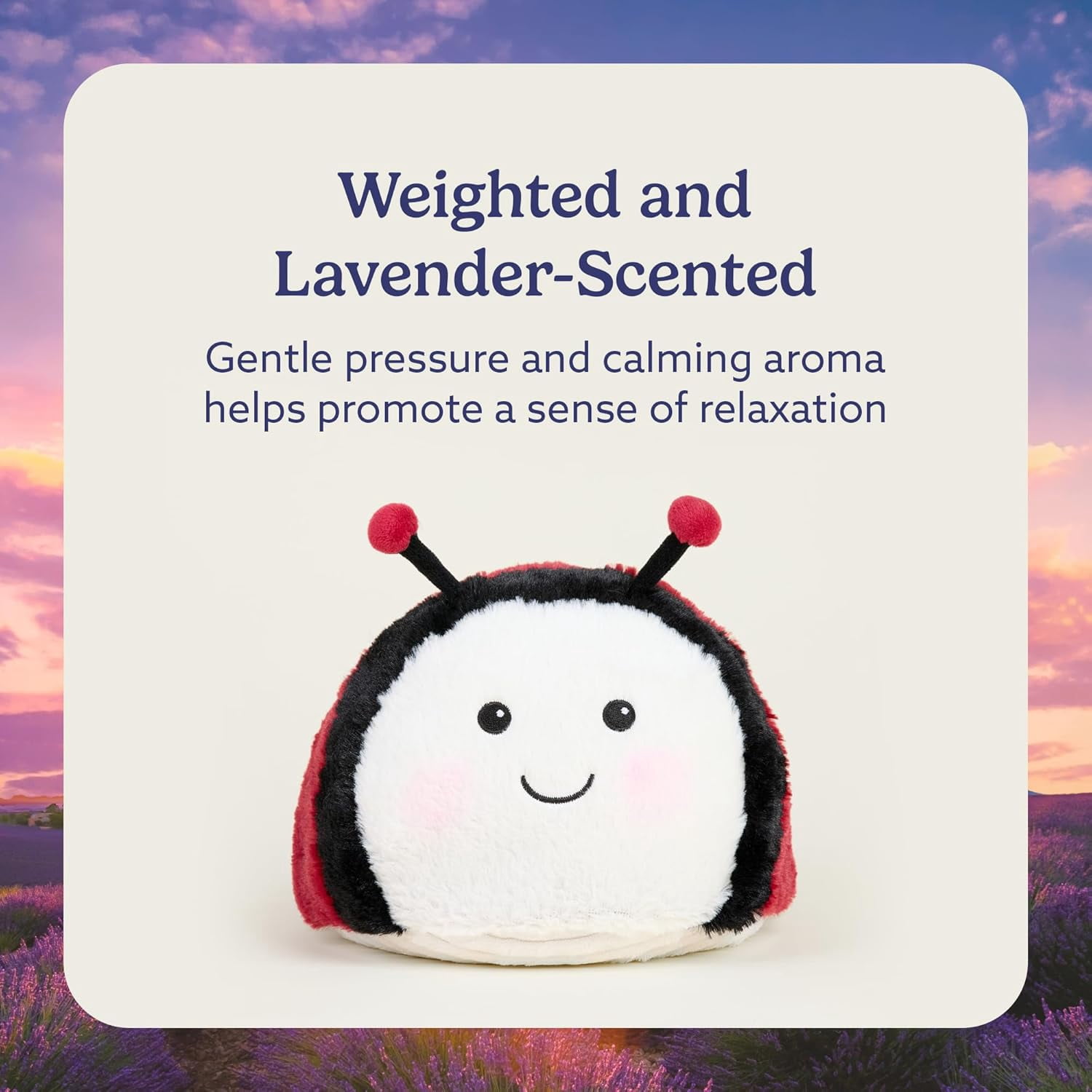 warmies 13” Ladybug Stuffed Animal, Microwavable Heated Plushies and Weighted Soft Plush Toys
