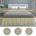 thumbnail image 2 of REGALWOVEN Brushed Microfiber Bed Skirt, Elastic Dust Ruffle, Queen Khaki, 2 of 7