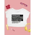 thumbnail image 3 of Republican Graphic Statement Tee Crop Tee Women's, 3 of 4