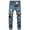 A-Blue, variant on Hvyesh Plus Size Mens Ripped Distressed Jeans Big and Tall Y2K Streetwear Destroyed Jeans Pants Stretch Fit Full Length Trousers Jeans