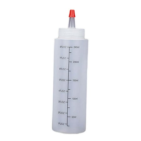 

Salad Dressing Bottle Refillable Ketchup Bottle with Red cap Multifunctional Condiment Bottles for Outdoor home BBQ Utensils 240ml