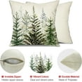 thumbnail image 6 of Christmas Pillow Covers 18x18 inch Set of 2 Watercolor Blue Green Christmas Tree Rustic Style Nature Forest Print Decorative Throw Pillows Winter Christmas Decor 32B, 6 of 6