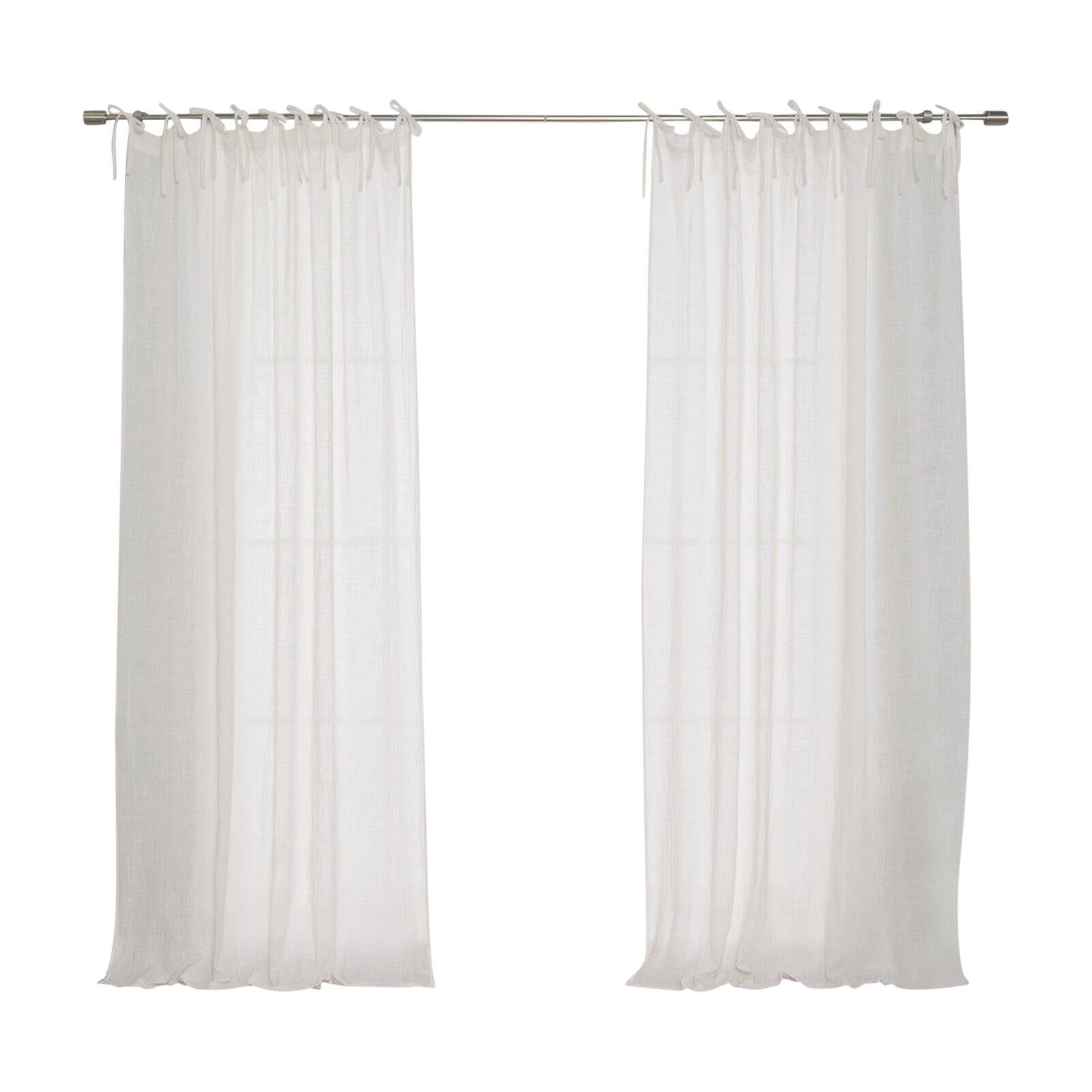 Best Home Fashion Cotton Gauze Sheer Curtains