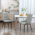 thumbnail image 2 of HOMCOM Dining Chairs Set of 2, Kitchen Chairs with PU Leather Upholstery, 2 of 10
