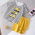 thumbnail image 4 of Gibobby Toddler Boy Summer Cartoon Printed Short Sleeve T-Shirt Elastic Shorts 2Pc Casual Outfit Soft Breathable Kids Running Suit Clothes for 6M 12M 18M 24M 3T 4T Little Boys(3-4 Years,Grey), 4 of 4