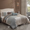 thumbnail image 3 of Bebejan Tranquil Patch 100% Cotton Sateen 5 Piece Reversible Comforter Set, King, 100% Cotton Sateen, Reversible, All Season, Cozy Comfort, 3 of 11