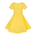 thumbnail image 2 of Robe Fille Coton Jaune Licorne Sequins Manches Courtes Décontractée 6 Ans, 2 of 6