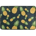 thumbnail image 5 of SKYSONIC Shower Curtain and Rug Set Pineapples On Dark Back Polyester Waterproof Bath Curtain and Mat for Bathroom with Hooks 72 x 72 Inches, 5 of 6