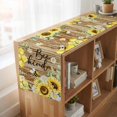thumbnail image 6 of Table Runners 90 Inches Long Dress Scarves, Sunflower Floral Farmhouse Coffee/Dining/Kitchen Table Runner for Living Room, Farmhouse Pastoral Daisy Bees Brown Wood 13x90 Inch, 6 of 9