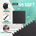 thumbnail image 2 of Yes4All EVA Interlocking Mats, Puzzle Floor Tiles, Foam Floor Padding with Border for Furniture, Home Space, Living Room, Garage 96 SQFT, 2 of 6